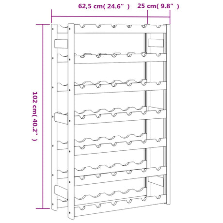 Wooden Wine Rack for 42 Bottles - Vantage Home