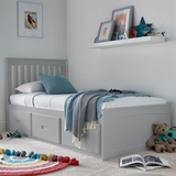 Wooden Wooden Single Bed With 3 Drawers - Quest