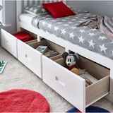 Wooden Wooden Single Bed With 3 Drawers - Quest