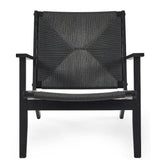 Woven Accent Chair With Wooden Frame - Icaria