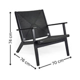 Woven Accent Chair With Wooden Frame - Icaria