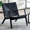 Woven Accent Chair With Wooden Frame - Icaria