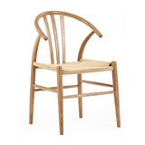 Woven Dining Chairs in Set Of 2 With Wooden Frame - Symi