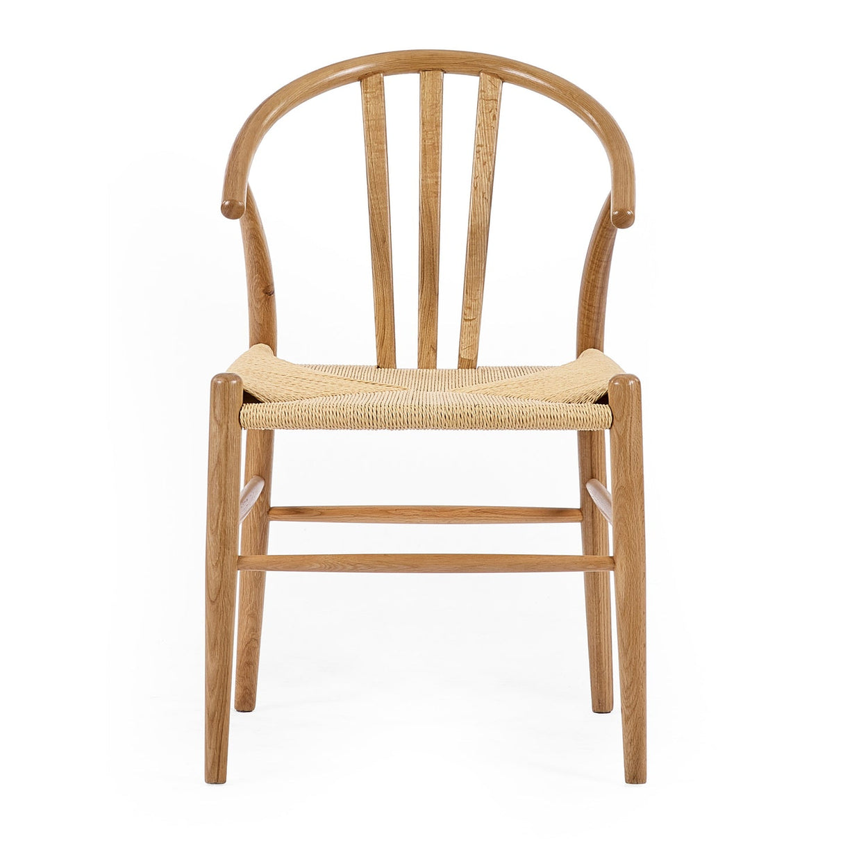 Woven Dining Chairs in Set Of 2 With Wooden Frame - Symi