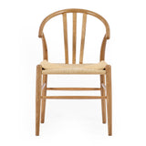 Woven Dining Chairs in Set Of 2 With Wooden Frame - Symi