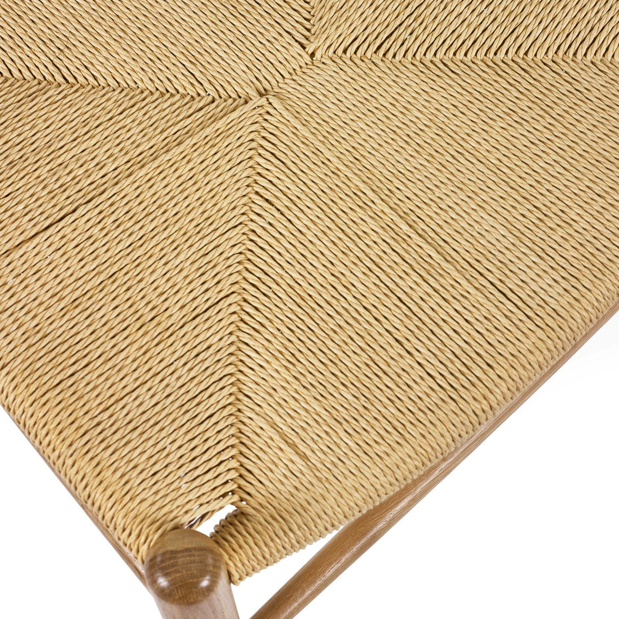 Woven Dining Chairs in Set Of 2 With Wooden Frame - Symi