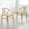 Woven Dining Chairs in Set Of 2 With Wooden Frame - Symi