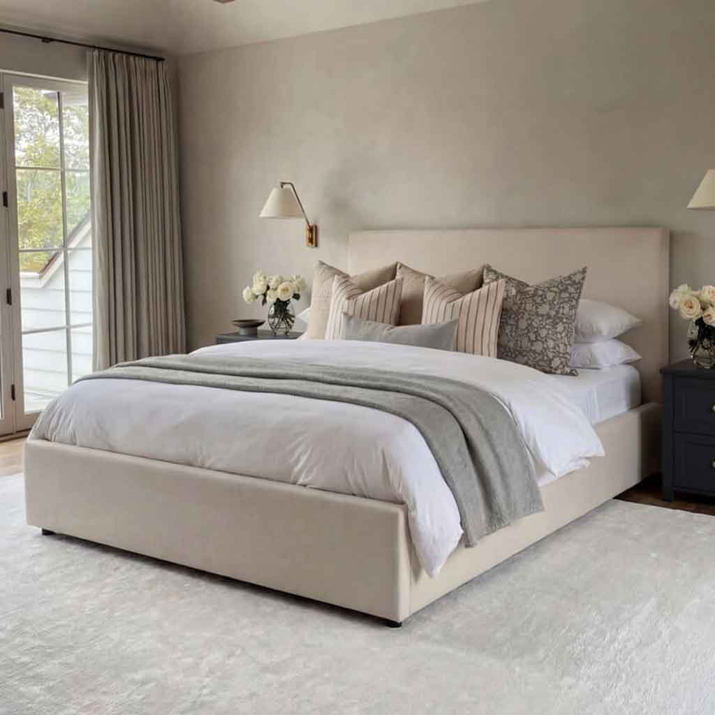Woven Fabric Double Bed - Wilder