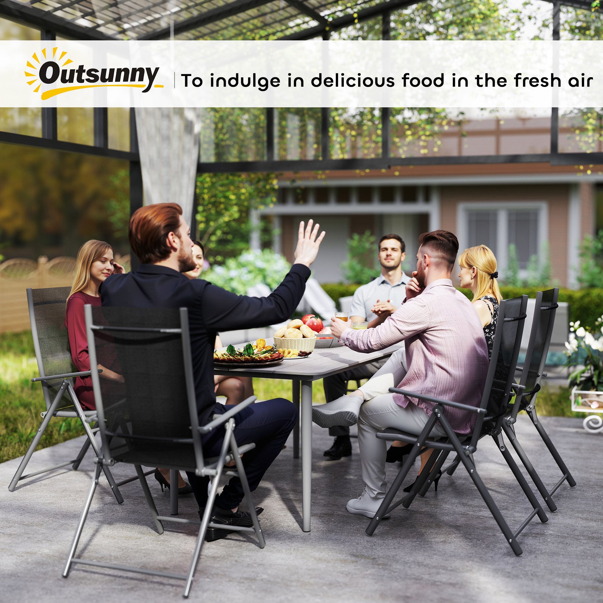 WPC Outdoor Garden Dining Table for 6 People - Velmora