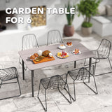 WPC Outdoor Garden Dining Table for 6 People - Velmora