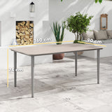 WPC Outdoor Garden Dining Table for 6 People - Velmora