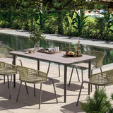 WPC Outdoor Garden Dining Table for 6 People - Velmora